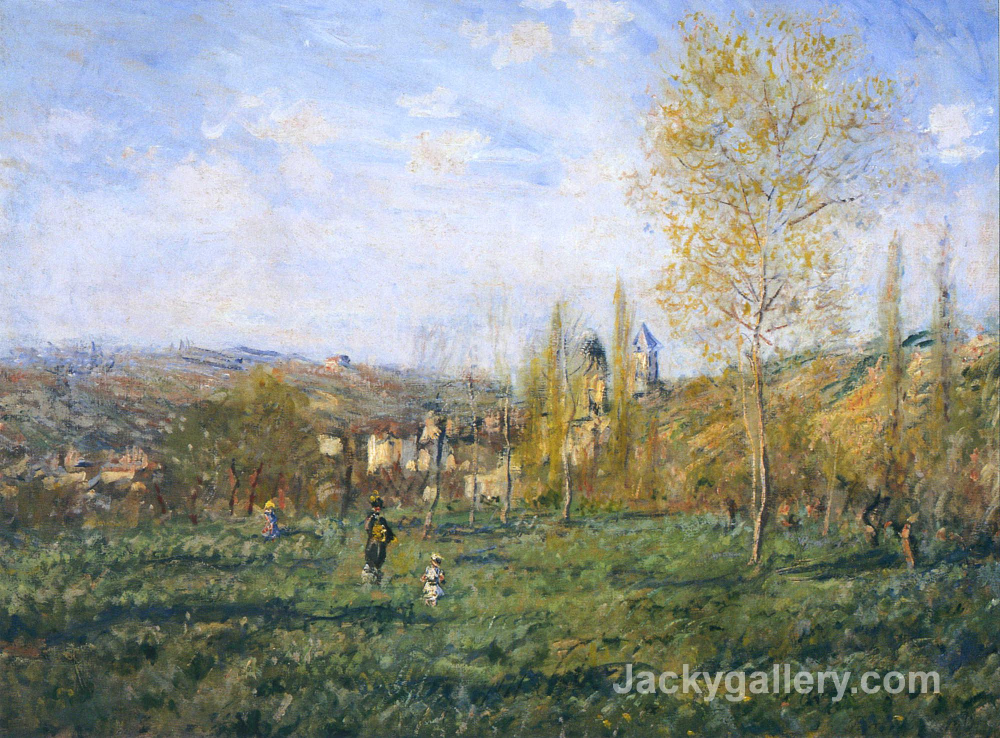 Springtime in Vetheuil by Claude Monet paintings reproduction